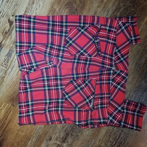 Luxe Slims jegging plaid red and black large Petite - Picture 8 of 8